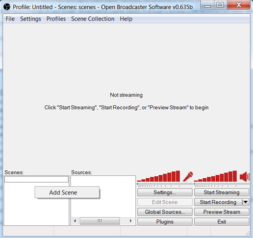 Add new scene by right click mouse on scenes